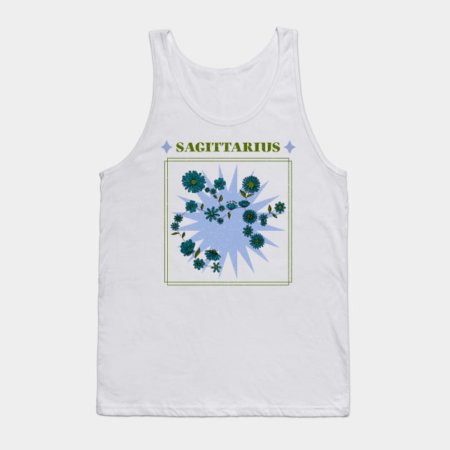 Floral Zodiac: Astrology Sign Sagittarius Tank Top by fallingspaceship